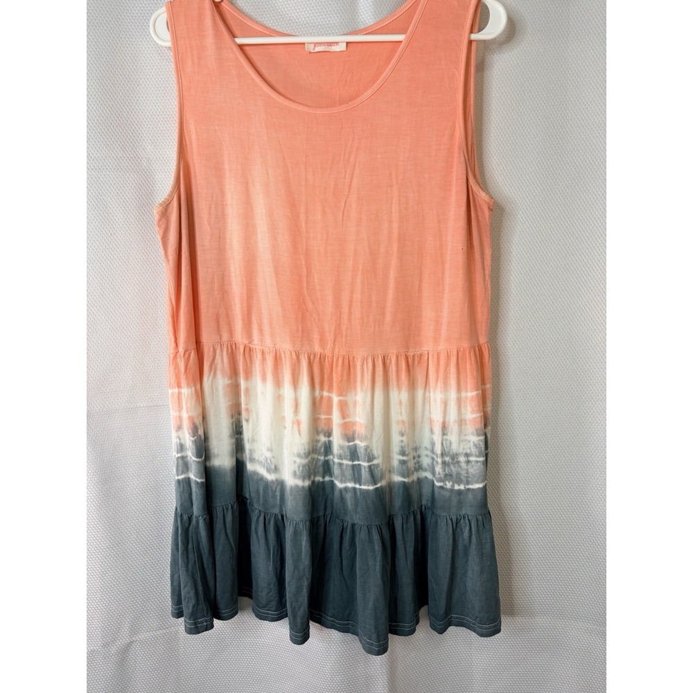 JENNERATIONS WOMANS TIE DYE SLEEVELESS SHIRT WITH POCKET